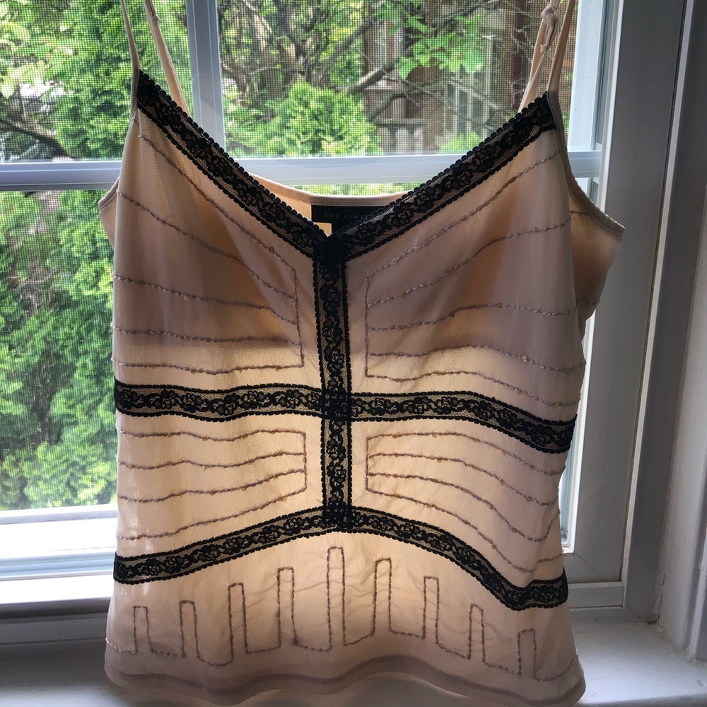 Beaded vintage strappy top